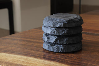 Round Slate Coasters - Set of 4