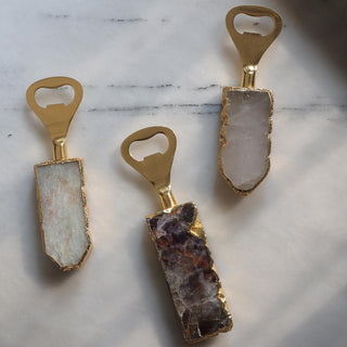 Semi Precious Bottle Opener - Rose Quartz