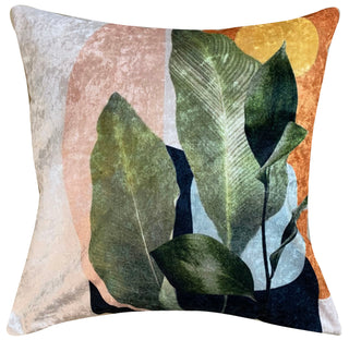 Twig Crushed Velvet Cushion Cover Set (Set of 6, 4 16x16in & 2 12x18 inch)