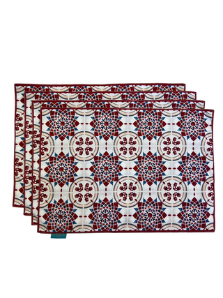 Red Tile Placemats (Set of 4 & 6)