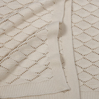 Hygge Ivory Knitted Throw