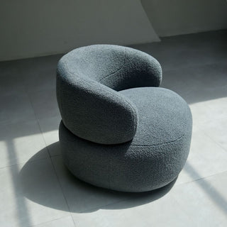 Leia Bouclé Swivel Chair - Grey