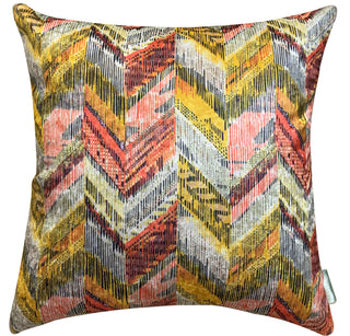 Multi-Strap Modern Chic Designer Velvet Cushion Cover (Multicolour, 16x16in (40cm x 40cm))