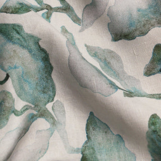 Cascade Teal Linen Table Cover