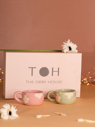 Pretty in Pastel Ceramic Mug Duo Gift Bundle