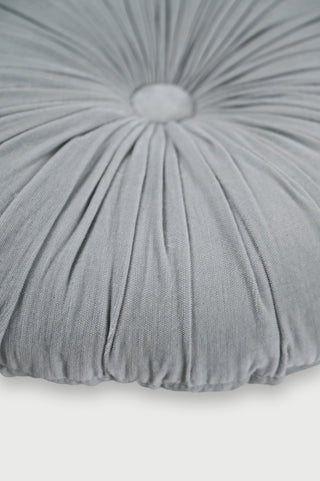 Cuddle Powder Blue Round Cushion