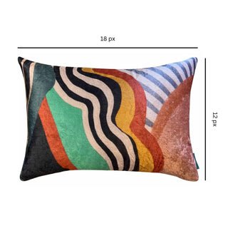 Modest Sunset Modern Chic Designer Velvet Cushion Cover 12x18