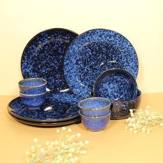 Blue Symphony 10 Piece Dinner Set for 4