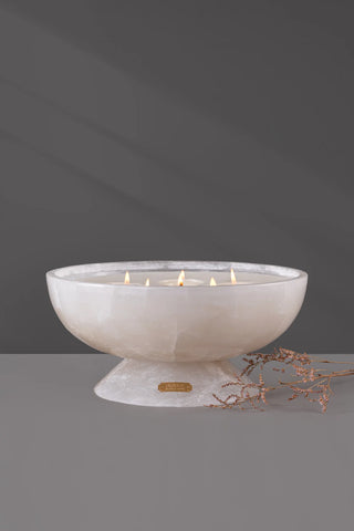 Alabaster Allure | Footed Bowl Candle