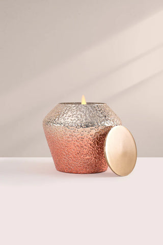 Shimmer Crinkle | Lid Jar Candle | Rose Gold