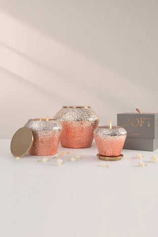 Shimmer Crinkle | Lid Jar Candle | Rose Gold