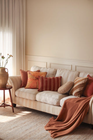 Bloom Ochre Velvet Cushion Cover