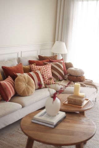 Cuddle Tan Brown Velvet  Round Cushion