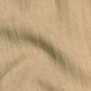 Sand Herringbone Linen Table Runner