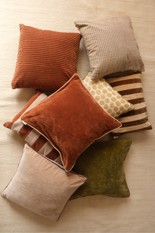 Glow Sandstone Velvet Cushion Cover