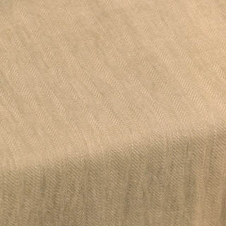 Sand Herringbone Linen Table Runner