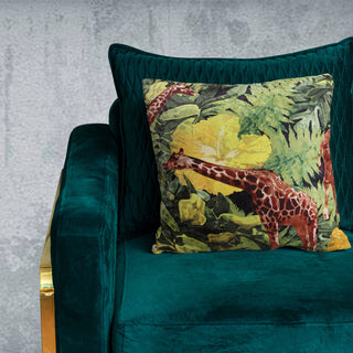 Melman Land Crushed Velvet Cushion Cover (Colour: Multicoloured Size: 16 inch x 16 inch (40cm X 40cm))