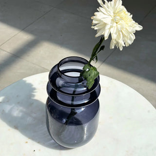 Loop Glass Vase - Slate Grey