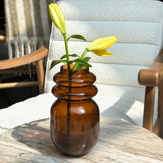 Loop Glass Vase - Haze Brown