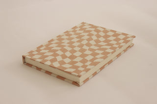 Handcrafted Sustainable A5 Diary Journal Notebook l Handmade Paper l Peach & White