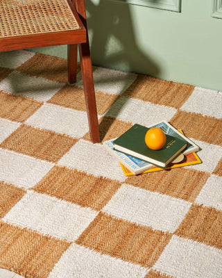 Colourful Patterned Natural Jute Rug