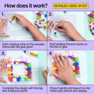 DIY Pom Pom Photo Frame Kit