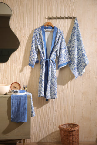 Nyssa blue bathrobe