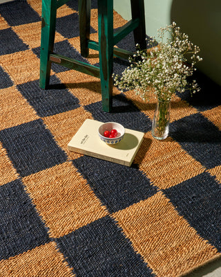 Colourful Patterned Natural Jute Rug