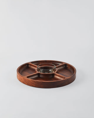 Wooden Chip & Dip Platter (Dark Acacia)