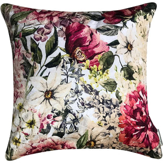 Marina Blossom Velvet Cushion Cover (Multicolour)