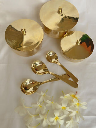 Silk Finish Kansa - Set of 3 Bowls