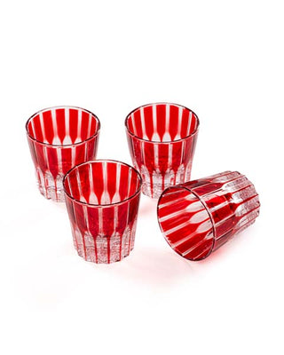 Warm Spirits Whiskey Glass Set - Red - Set of 4