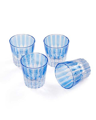 Warm Spirits Whiskey Glass Set - Blue - Set of 4