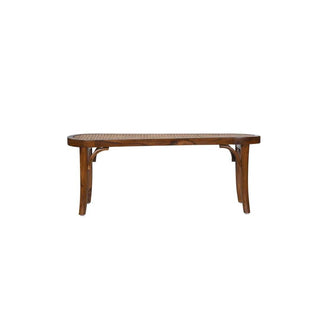 Asolo Teak Wood Rattan Bench