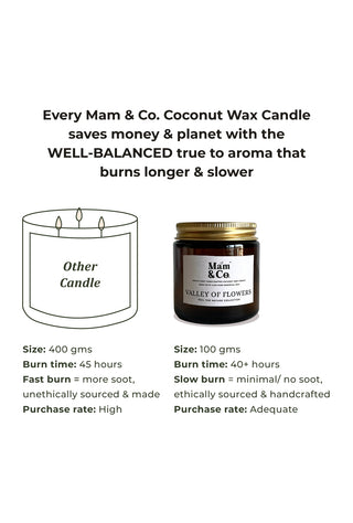 Valley of Flowers | 100% Coconut Wax Botanical Candle | 40+ Hour Burn Time | Floral Fresh Feminine Aroma (BEST SELLER)