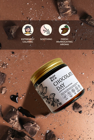 Chocolate Day | 100% Coconut Wax Botanical Candle | 40+ Hours Burn | Chocolaty creamy  Delight