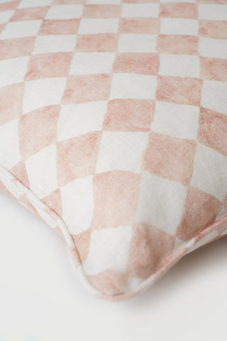 Checker Blush Cushion Cover