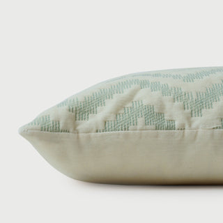 Chevron Green Oblong Cushion Cover