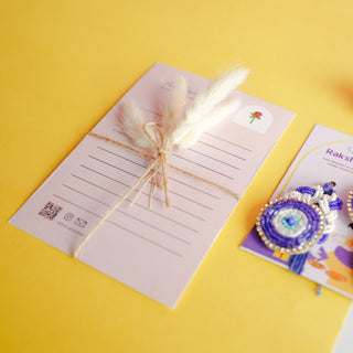 Handcrafted Tulip crochet Rakhi hamper (yellow)