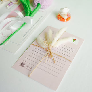 Handcrafted Tulip crochet Rakhi hamper (Light Purple)