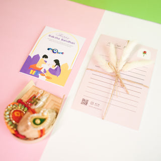 Handcrafted crochet lily Rakhi hamper (Yellow)