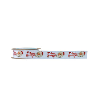 Retro Santa Printed Christmas Ribbon