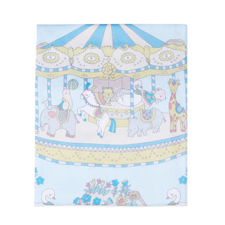 Organic Cotton Cot Bedding Set – Carnival  Blue