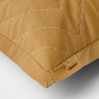 Chevron Ochre Quilted Bedding Set