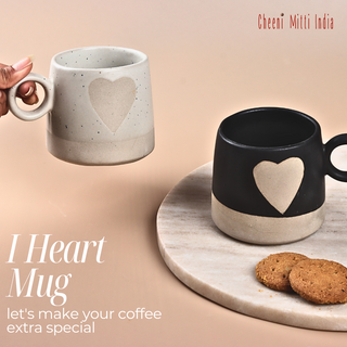 I heart Coffee and Tea Mug | White