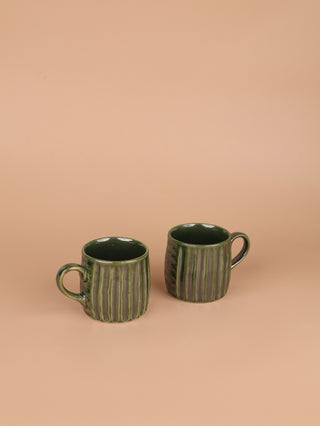 Mehmaan Tea Cups | Set of 2 | Green