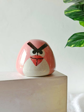 Ceramic Earth-Friendly Angry Birds Piggy Bank | Blossom Pink