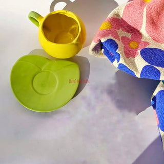 Tulip Cup & Saucer Set | Yellow