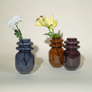 Loop Glass Vase - Slate Grey