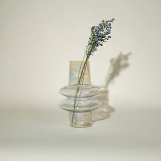 Ripple Glass vase - iridescent